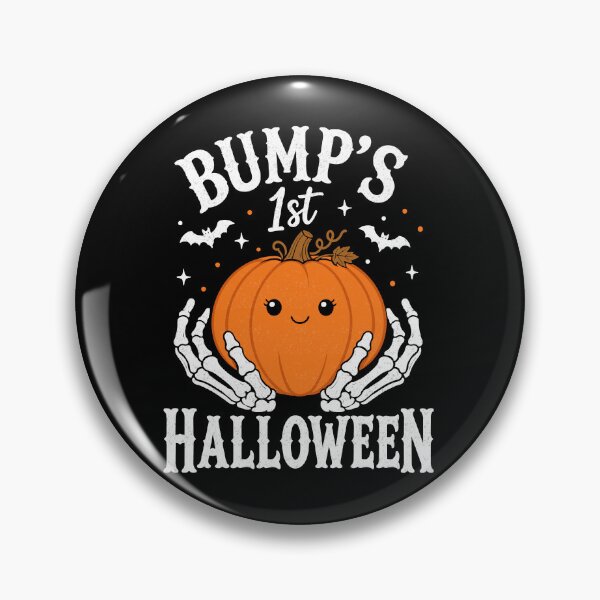 Item preview, Bump’s First Halloween Cute Pumpkin Baby Bump Reveal designed and sold by FreshVibe Prints.