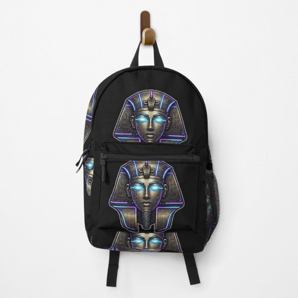 Item preview, Cyberpunk Neon Pharaoh Mask Futuristic Ancient Egypt Art designed and sold by alalame.