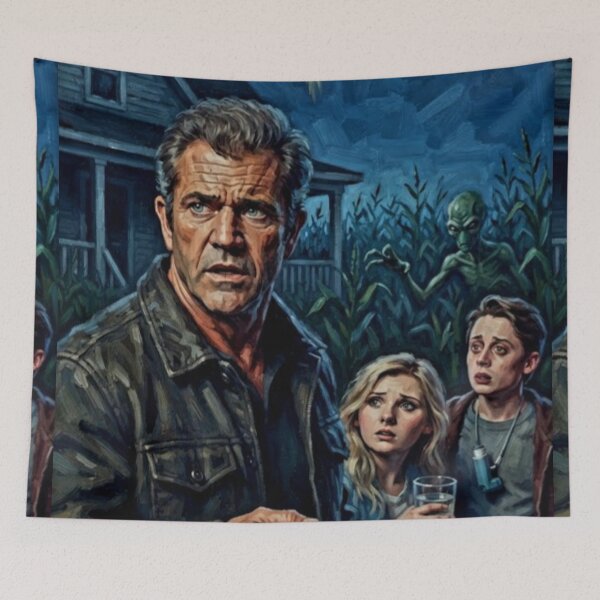 Item preview, Signs Retro Sci-Fi Alien Invasion Thriller Tribute Art Poster designed and sold by Art's Diner.