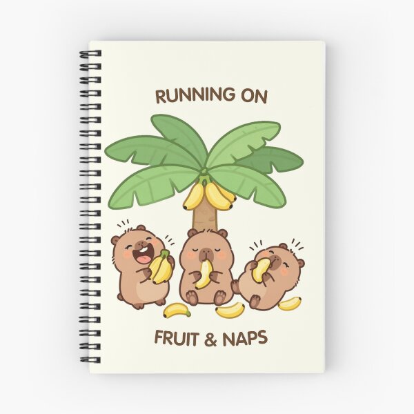 Item preview, Running on Fruit & Naps – Cute Banana Capybaras Under a Palm Tree designed and sold by BCapybara.