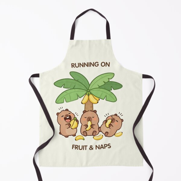 Item preview, Running on Fruit & Naps – Cute Banana Capybaras Under a Palm Tree designed and sold by BCapybara.
