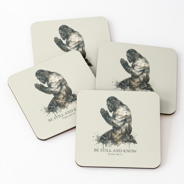 Item preview, Be Still And Know Bigfoot Psalm Art designed and sold by Roy & Tiffany.