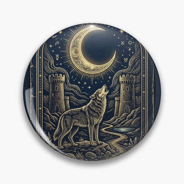 Item preview, The Moon Tarot Card Celestial Wolf designed and sold by AEVORI.