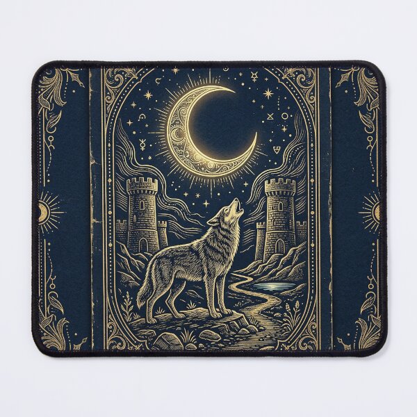 Item preview, The Moon Tarot Card Celestial Wolf designed and sold by AEVORI.