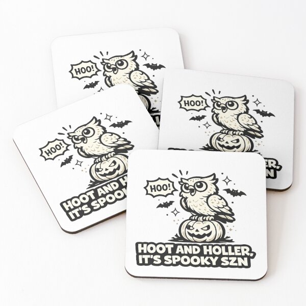 Item preview, Funny Halloween Owl Sticker | Hoot and Holler It's Spooky Season designed and sold by Gremlin Hours.