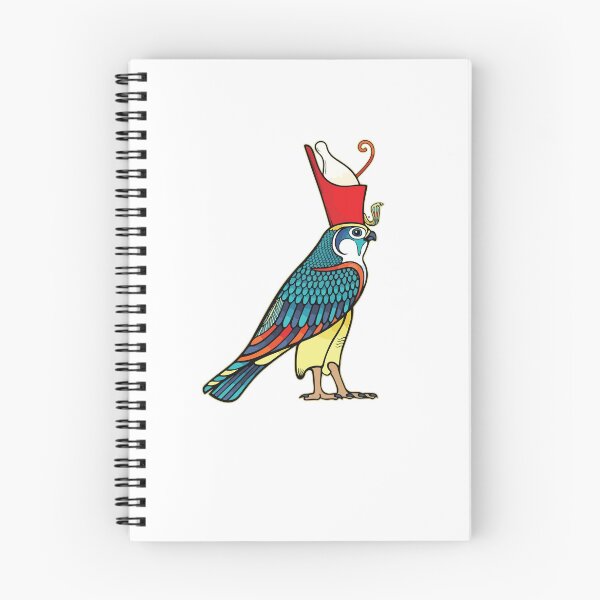 Item preview, Egyptian God Horus Falcon Vector Illustration with Pschent Double Crown designed and sold by FlatInkStudio.