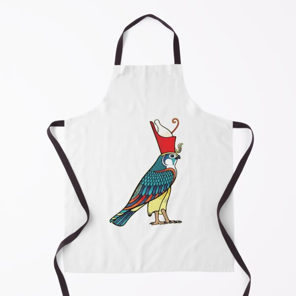 Item preview, Egyptian God Horus Falcon Vector Illustration with Pschent Double Crown designed and sold by FlatInkStudio.