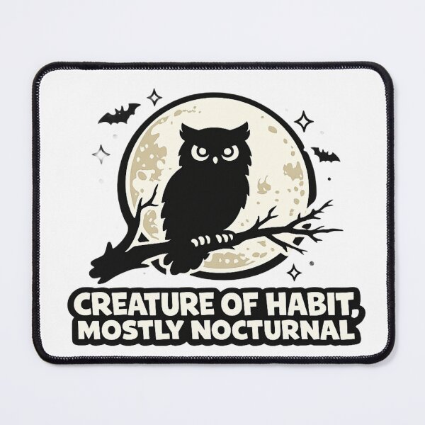 Item preview, Funny Owl Mostly Nocturnal Sticker | Night Owl Gift | Introvert Humor designed and sold by Gremlin Hours.