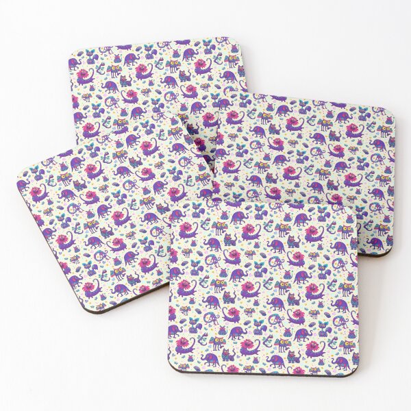 Item preview, Whimsical Purple Monsters Pattern designed and sold by PatykArt.