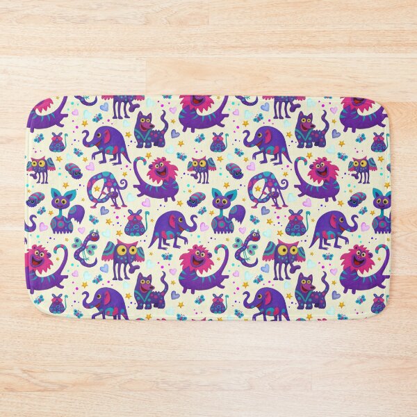 Item preview, Whimsical Purple Monsters Pattern designed and sold by PatykArt.