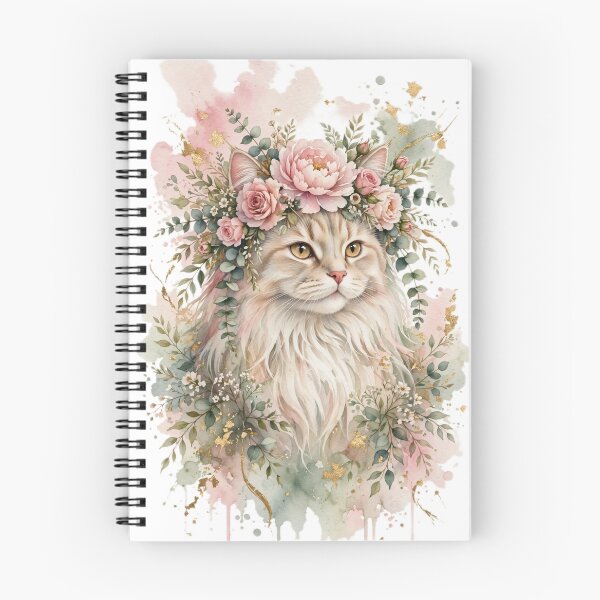 Item preview, Cat Mom Canvas Wall Art | Floral Crown Peony Rose | Boho Watercolor Cat Decor designed and sold by Donartpictures.