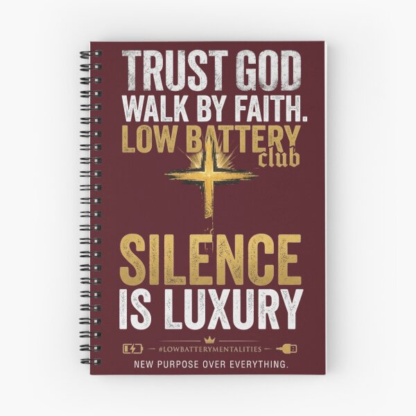 Item preview, TRUST GOD WALK BY FAITH SILENCE IS LUXURY LOW BATTERY CLUB PREMIUM T-SHIRT designed and sold by LowBatteryStudio ⭐.