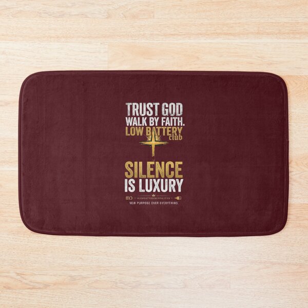 Item preview, TRUST GOD WALK BY FAITH SILENCE IS LUXURY LOW BATTERY CLUB PREMIUM T-SHIRT designed and sold by LowBatteryStudio ⭐.