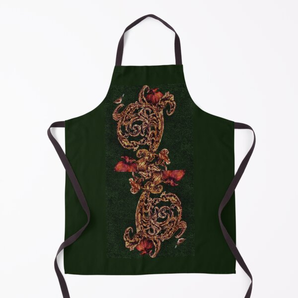 Item preview, Baroque Pattern Gold and Green Athena and Persephone Owl and Finch with Pomegranites designed and sold by Monica Laipple.