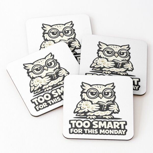 Item preview, Funny Owl Monday Sticker | Too Smart For This Monday | Office Humor Gift designed and sold by Gremlin Hours.