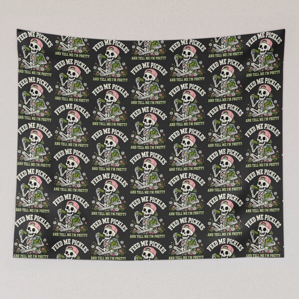 Item preview, Feed Me Pickles And Tell Me Im Pretty Skeleton designed and sold by DigitalGlade.