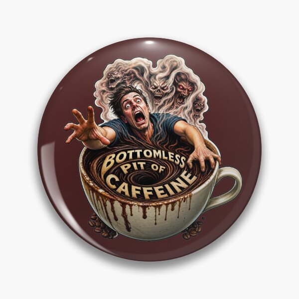 Item preview, Bottomless Pit of Caffeine – Funny Horror Coffee Monster | Dark Humor Gothic Coffee Lover Design designed and sold by puzzell.