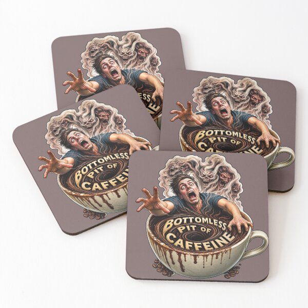 Item preview, Bottomless Pit of Caffeine – Funny Horror Coffee Monster | Dark Humor Gothic Coffee Lover Design designed and sold by puzzell.