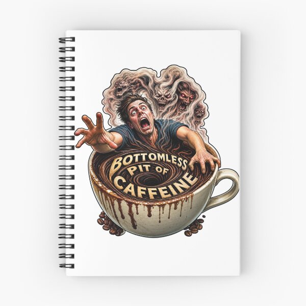 Item preview, Bottomless Pit of Caffeine – Funny Horror Coffee Monster | Dark Humor Gothic Coffee Lover Design designed and sold by puzzell.