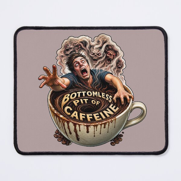Item preview, Bottomless Pit of Caffeine – Funny Horror Coffee Monster | Dark Humor Gothic Coffee Lover Design designed and sold by puzzell.