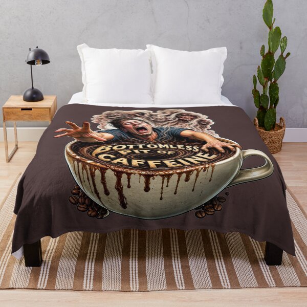 Item preview, Bottomless Pit of Caffeine – Funny Horror Coffee Monster | Dark Humor Gothic Coffee Lover Design designed and sold by puzzell.