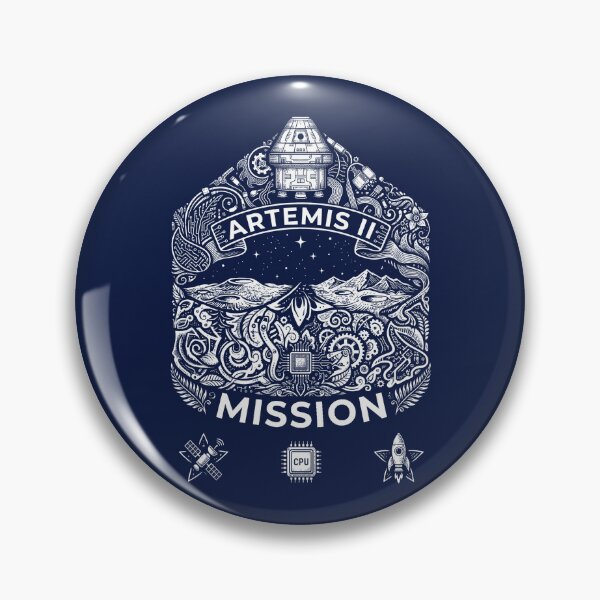 Item preview, Artemis II Mission Orion Spacecraft Intricate Cosmic Crest designed and sold by KiwiRider.
