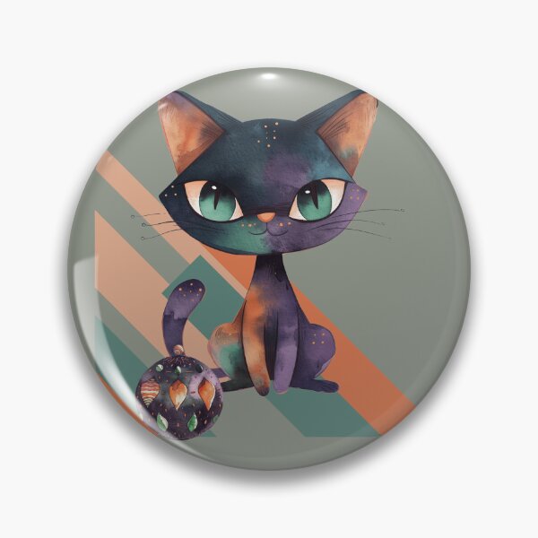 Item preview, Boho Black Cat Geometric Holiday Design designed and sold by Szpaku desart .