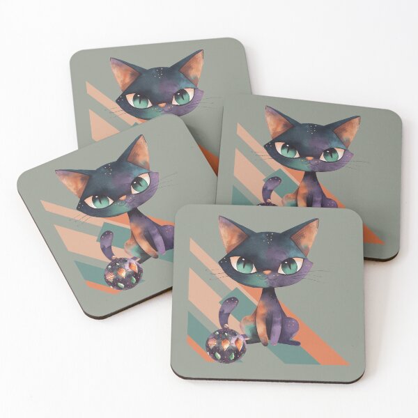 Item preview, Boho Black Cat Geometric Holiday Design designed and sold by Szpaku desart .