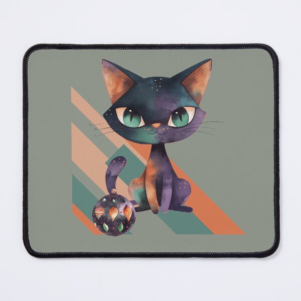 Item preview, Boho Black Cat Geometric Holiday Design designed and sold by Szpaku desart .