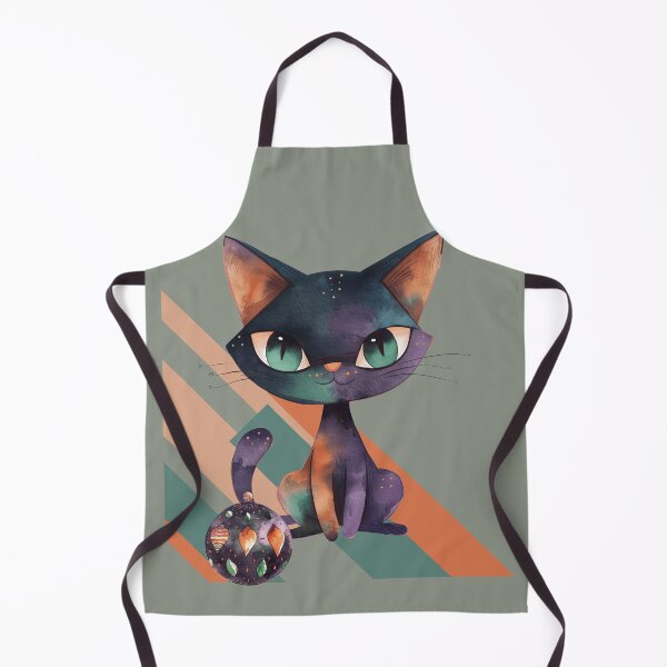 Item preview, Boho Black Cat Geometric Holiday Design designed and sold by Szpaku desart .
