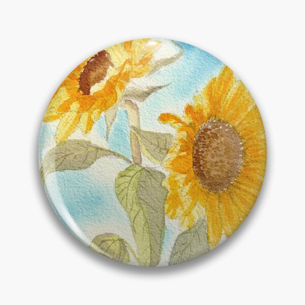 Item preview, Sunflowers watercolor painting  designed and sold by cyncolour.