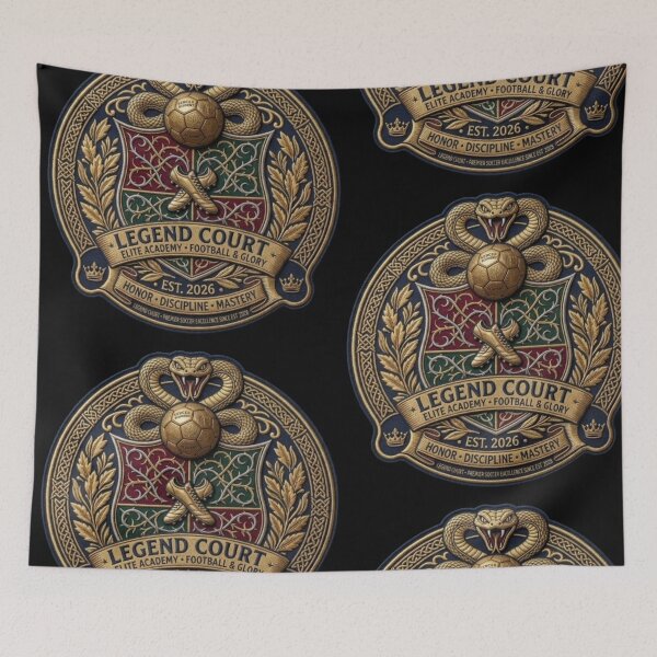 Item preview, Legend Court Football Academy Crest | Vintage Soccer Badge designed and sold by LegendCourt.