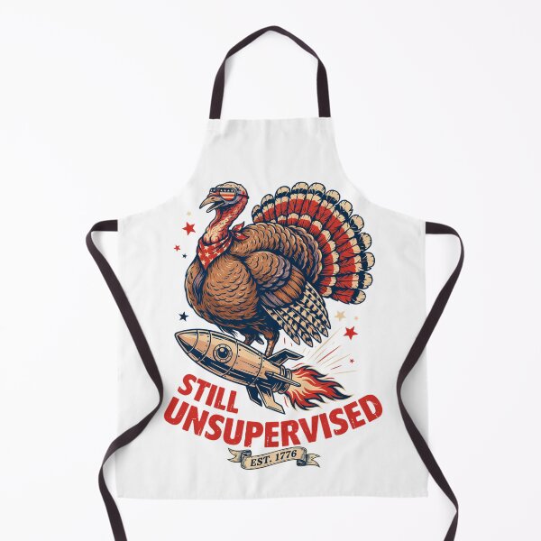 Item preview, Still Unsupervised Patriotic Turkey Aviator Rocket Est 1776 Tee v3 designed and sold by DarylWelsh2024.