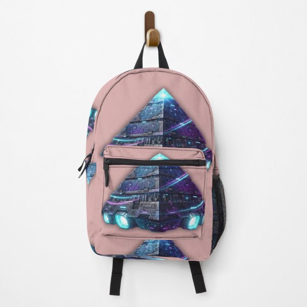 Item preview, Cyberpunk Giza Mothership Futuristic Neon Pyramid Sci-Fi Art designed and sold by alalame.