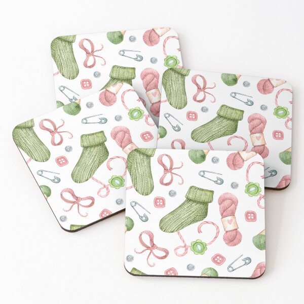 Item preview, Cozy Knitting Watercolor Seamless Pattern Socks, Yarn & Knitting Supplies designed and sold by White Rabbit Design .
