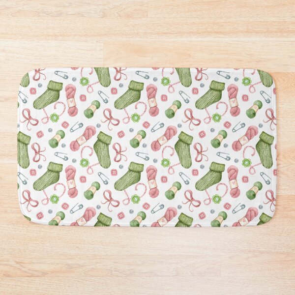 Item preview, Cozy Knitting Watercolor Seamless Pattern Socks, Yarn & Knitting Supplies designed and sold by White Rabbit Design .