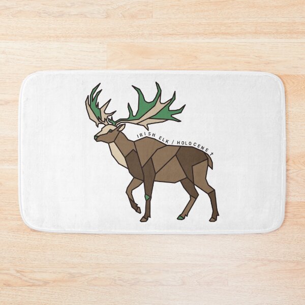 Item preview, Geometric Irish Elk - Moss Green Accent designed and sold by AnimalsKnowAll.