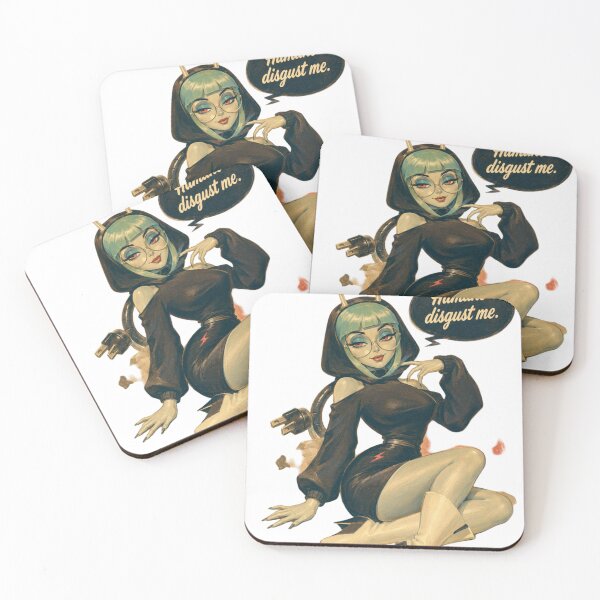 Item preview, Retro Robot Girl Pin-Up | Vintage Sci-Fi Alien Aesthetic designed and sold by Cosplayvintage.