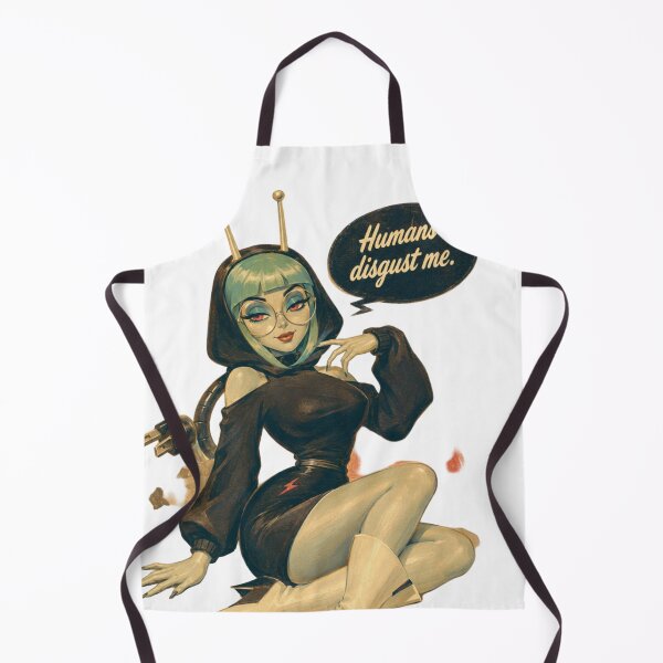 Item preview, Retro Robot Girl Pin-Up | Vintage Sci-Fi Alien Aesthetic designed and sold by Cosplayvintage.