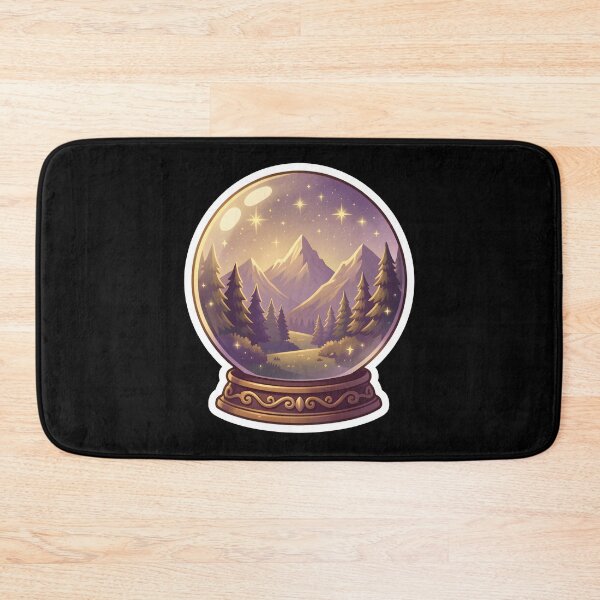 Item preview, Magic Snow Globe Mountain Landscape Celestial Starry Night designed and sold by KCasual.