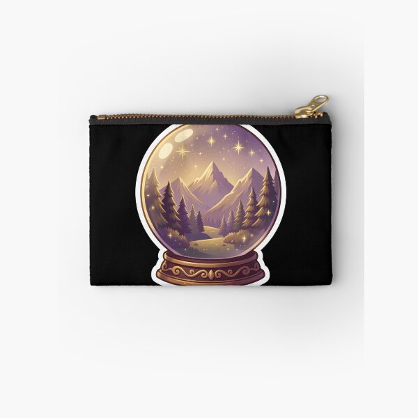 Item preview, Magic Snow Globe Mountain Landscape Celestial Starry Night designed and sold by KCasual.