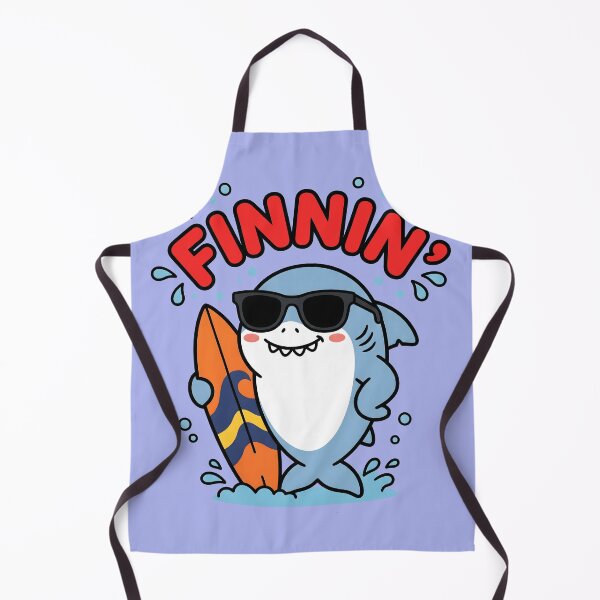 Item preview, Finnin' – Cute Shark Surf Design designed and sold by Sea Gem.