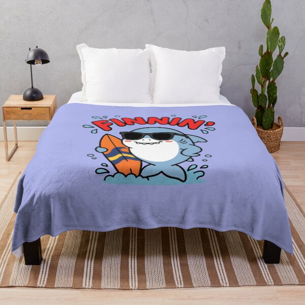 Item preview, Finnin' – Cute Shark Surf Design designed and sold by Sea Gem.