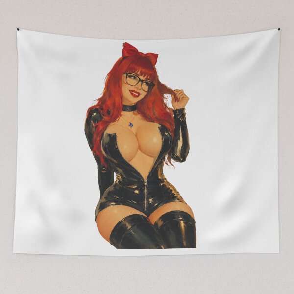 Item preview, Goth Pin-Up Girl | Vintage Latex Bombshell Original Character designed and sold by Cosplayvintage.