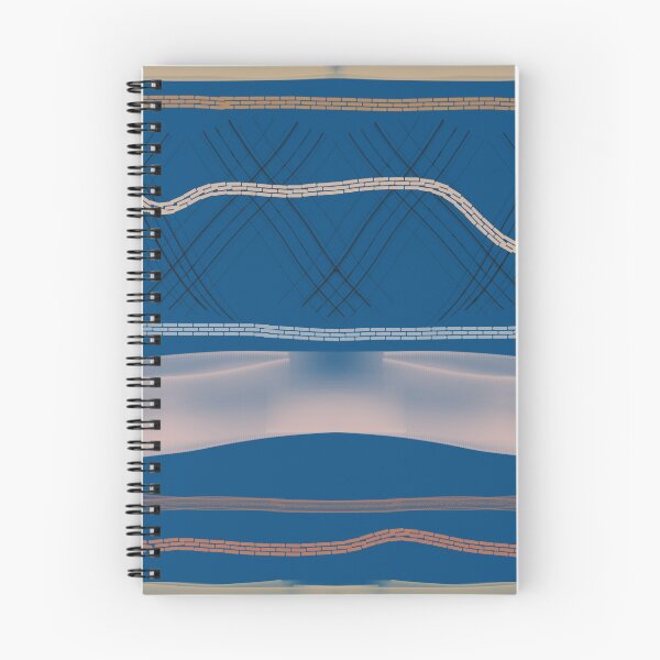 Item preview, Oceanic Architectural Lines: Luxury Prussian Blue & Terracotta Abstract Pattern designed and sold by ThiagoSDantas.