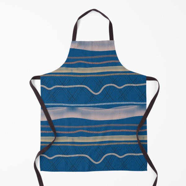Item preview, Oceanic Architectural Lines: Luxury Prussian Blue & Terracotta Abstract Pattern designed and sold by ThiagoSDantas.