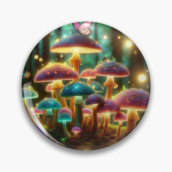 Item preview, Bioluminescent Mushroom Forest – Glowing Fantasy Fungi & Enchanted Nature Art designed and sold by Joel0708.