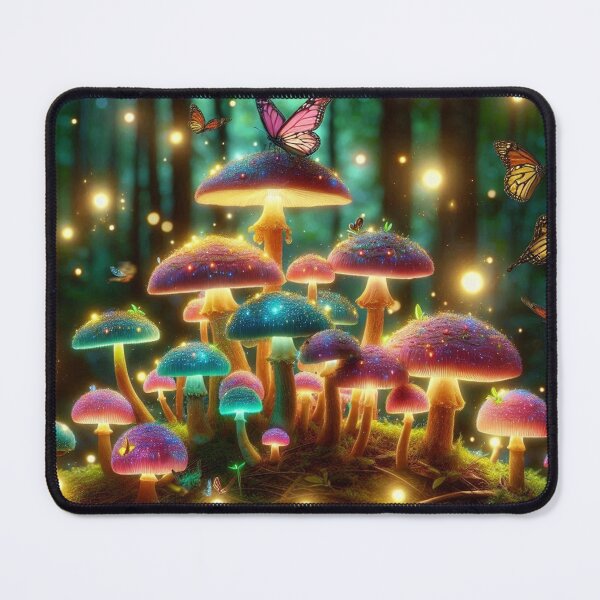 Item preview, Bioluminescent Mushroom Forest – Glowing Fantasy Fungi & Enchanted Nature Art designed and sold by Joel0708.