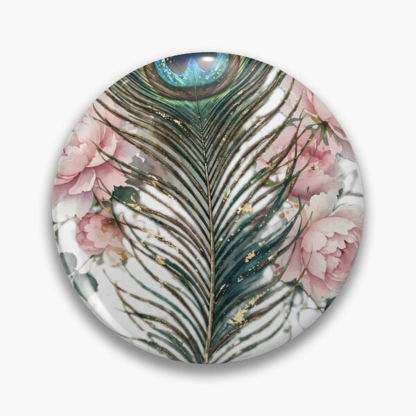 Item preview, Peacock Feather Canvas Wall Art | Teal Gold Boho Glam | Peony Eucalyptus Decor designed and sold by Donartpictures.