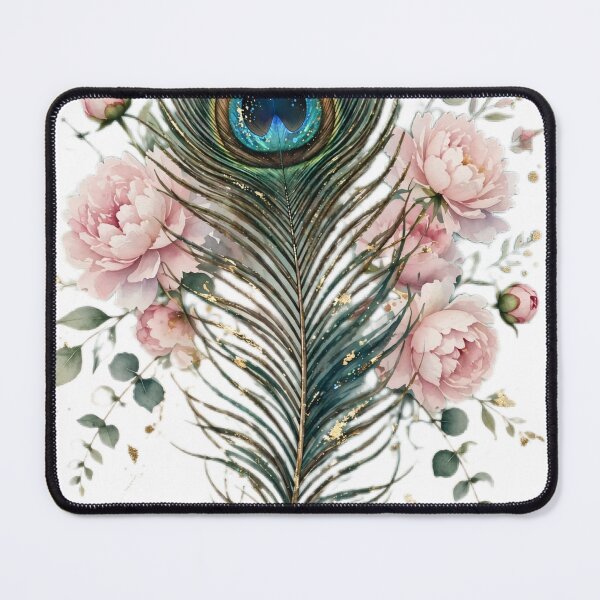 Item preview, Peacock Feather Canvas Wall Art | Teal Gold Boho Glam | Peony Eucalyptus Decor designed and sold by Donartpictures.